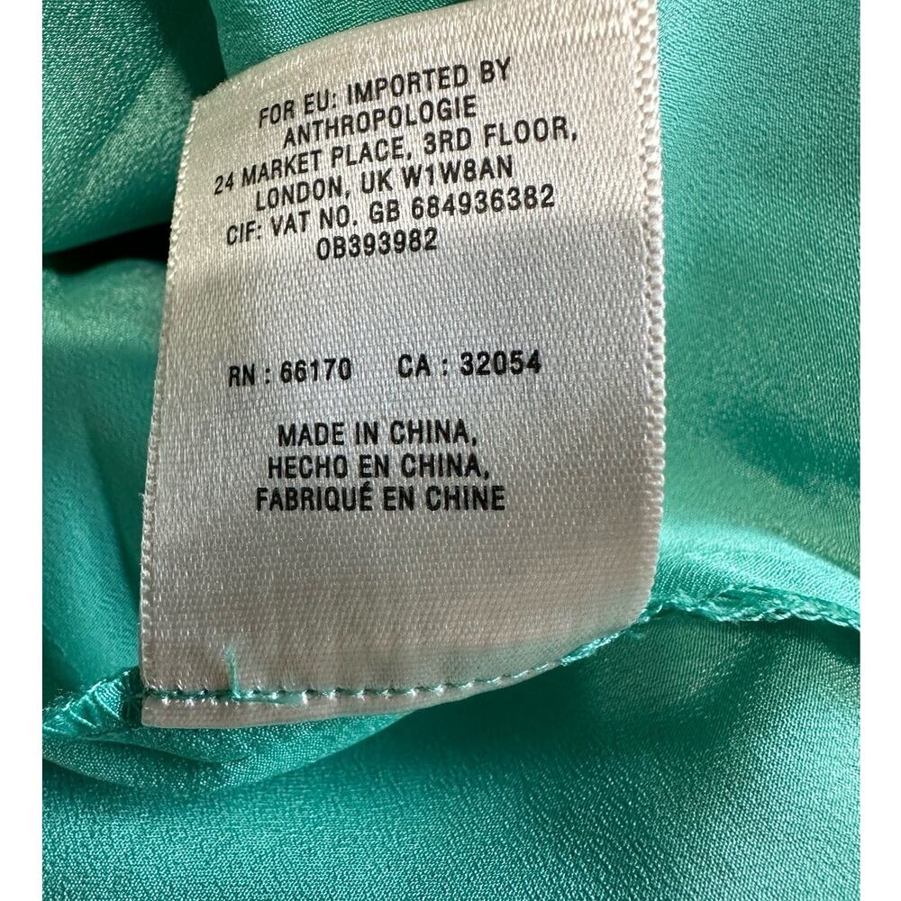Anthropologie | Maeve Canyon Creek Mint Green Paisley Print Midi Dress, Size 2 - Picture 7 of 9